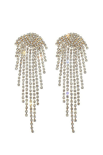 Guld Rhinestone Drop øreringe